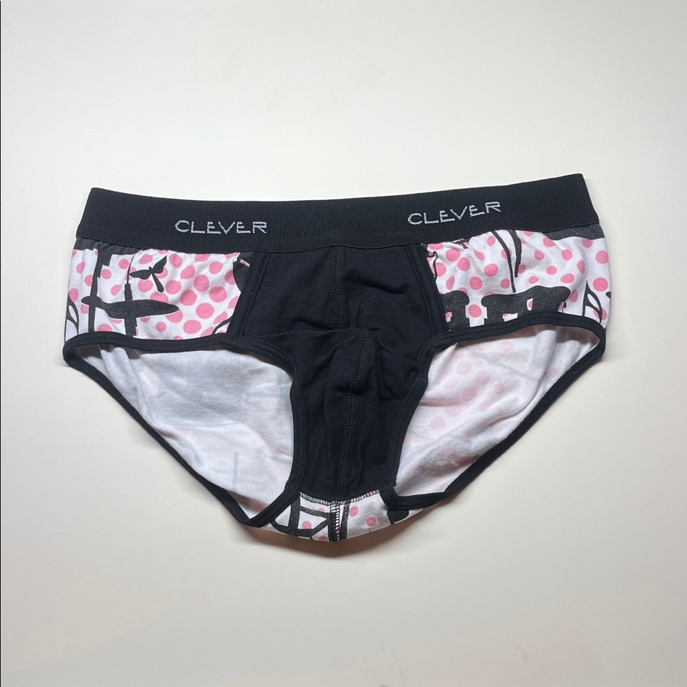 Men's Black and Pink Briefs